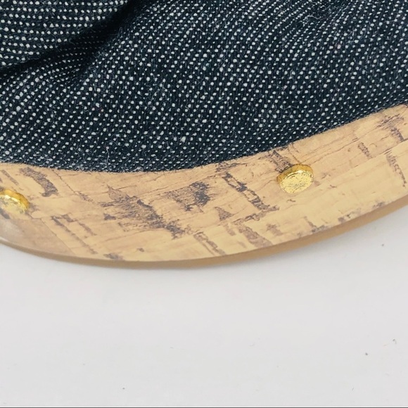 Diana Buchman women’s Denim wedge sandals size 6.5 - Picture 7 of 8